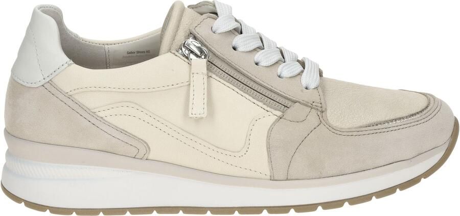 Gabor art. 86.307 63 beige sneaker K leest dames veter 2 ritsen - Foto 6
