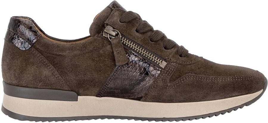 Gabor Dames Lage sneakers Chunky zool 6019 Bruin Suède - Foto 13