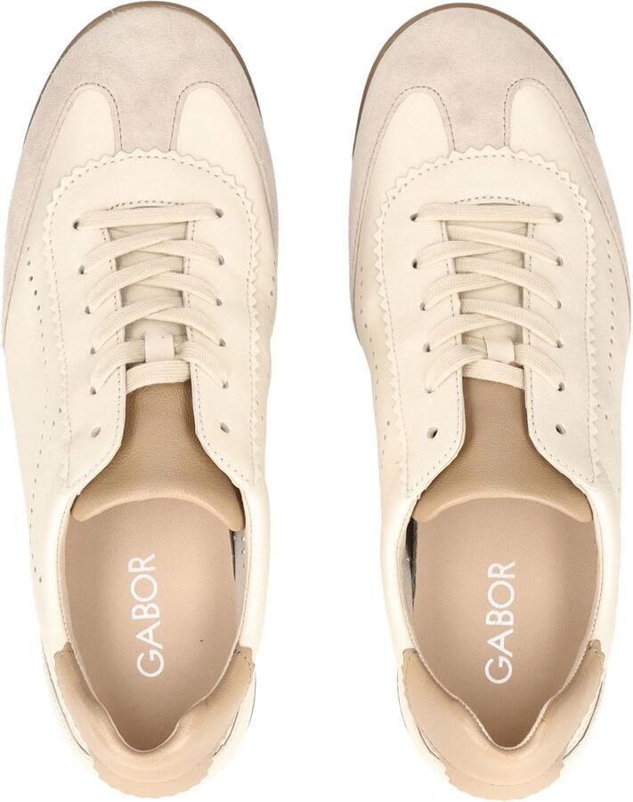 GABOR Sneakers laag crème donkerbeige lichtgrijs - Foto 2