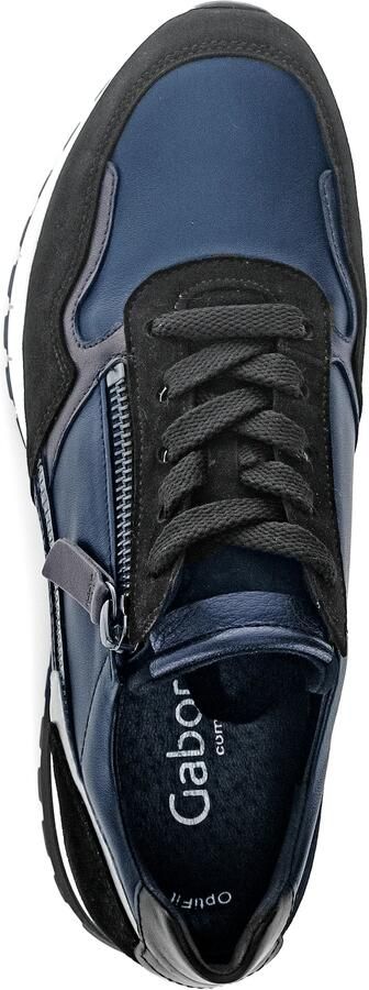 GABOR Sneakers laag donkerblauw donkergrijs zwart zilver - Foto 7