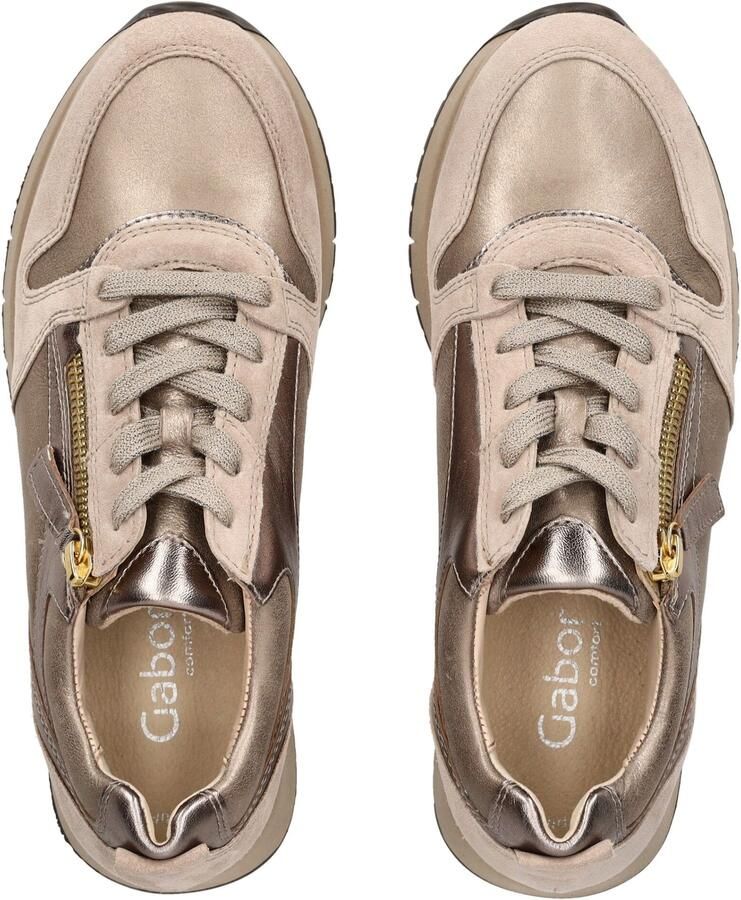 Gabor Sneaker 76.466.65 Silk Taupe Combi -Wijdte H-dames - Foto 7