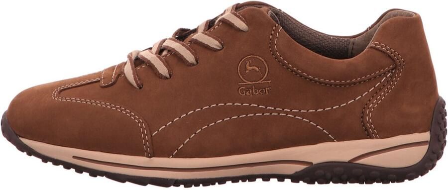 GABOR Sneakers laag kastanjebruin poederroze - Foto 4