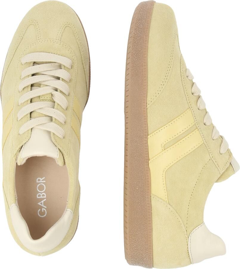 GABOR Sneakers laag lichtbeige geel limoen - Foto 5