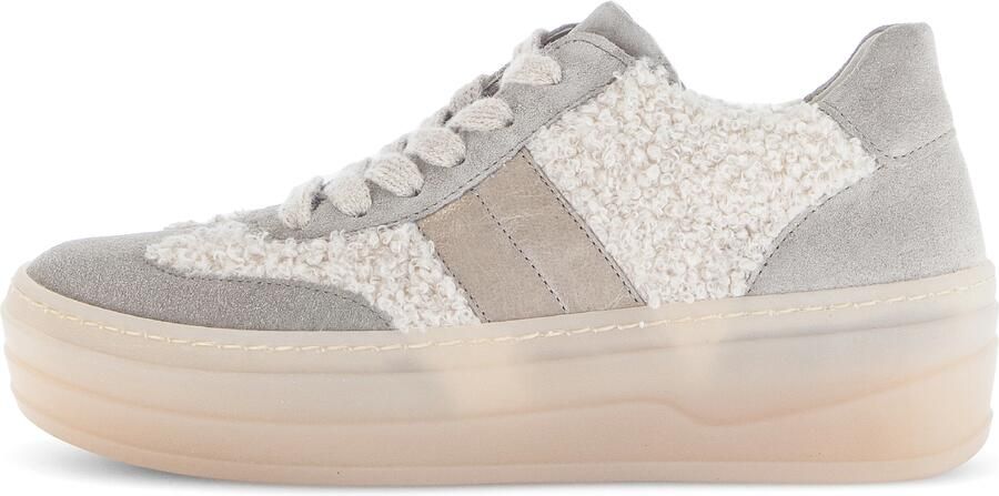 Gabor Plateausneakers Vrijetijdsschoen lage schoen veterschoen in teddy-look - Foto 6