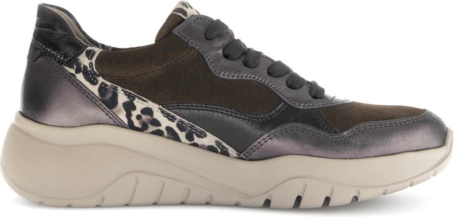 Gabor Plateausneakers veterschoen halfhoge schoen met modieuze contrast inzetten - Foto 4