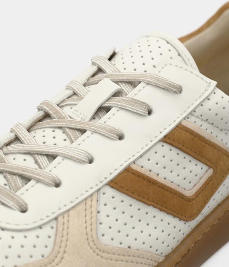 GABOR Sneakers laag taupe karamel wit - Foto 2