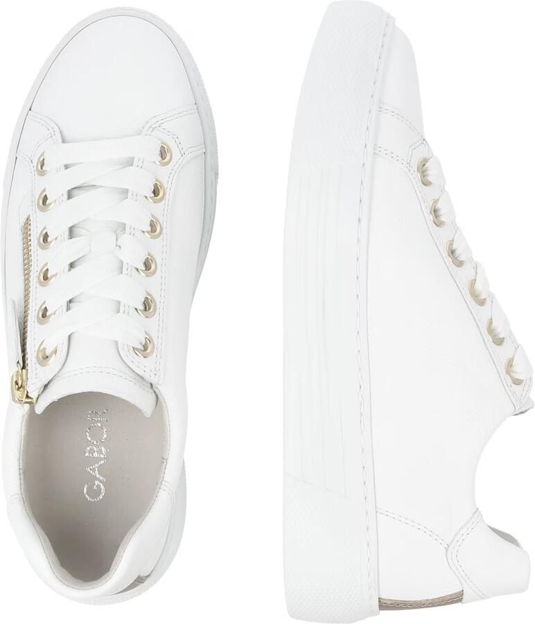 GABOR Lage Sneakers Dames 465 Maat: 38 Materiaal: Leer Kleur: Wit - Foto 8