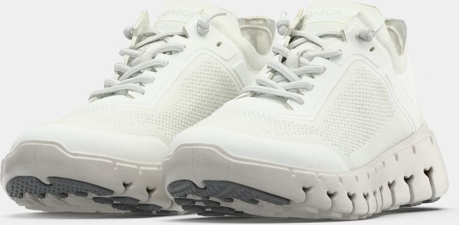 Gabor Dames sneakers Makkelijke instap Elastieke veter Artikel 83.250.41 Wit - Foto 3