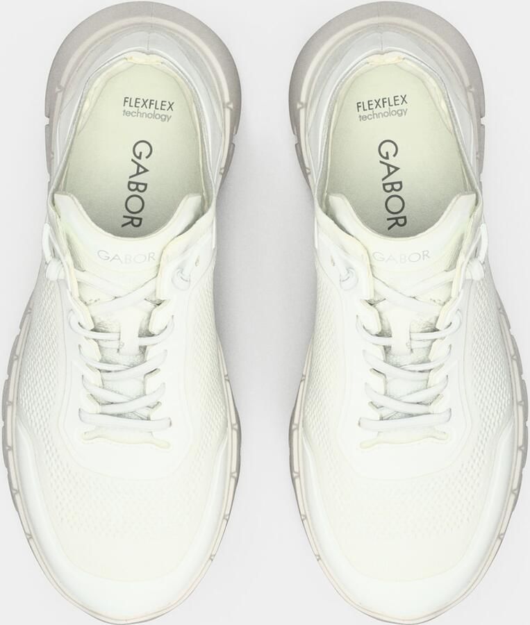 Gabor Dames sneakers Makkelijke instap Elastieke veter Artikel 83.250.41 Wit - Foto 6