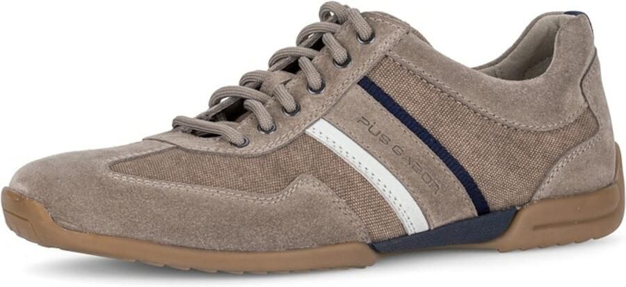 GABOR Sportieve veterschoen donkerbeige zwart wit - Foto 2