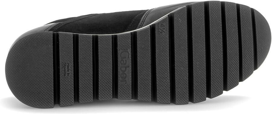 Gabor 6030.01.001 Sneakers Zwart Leer en Suede Dames Breedtemaat H Zwart - Foto 6