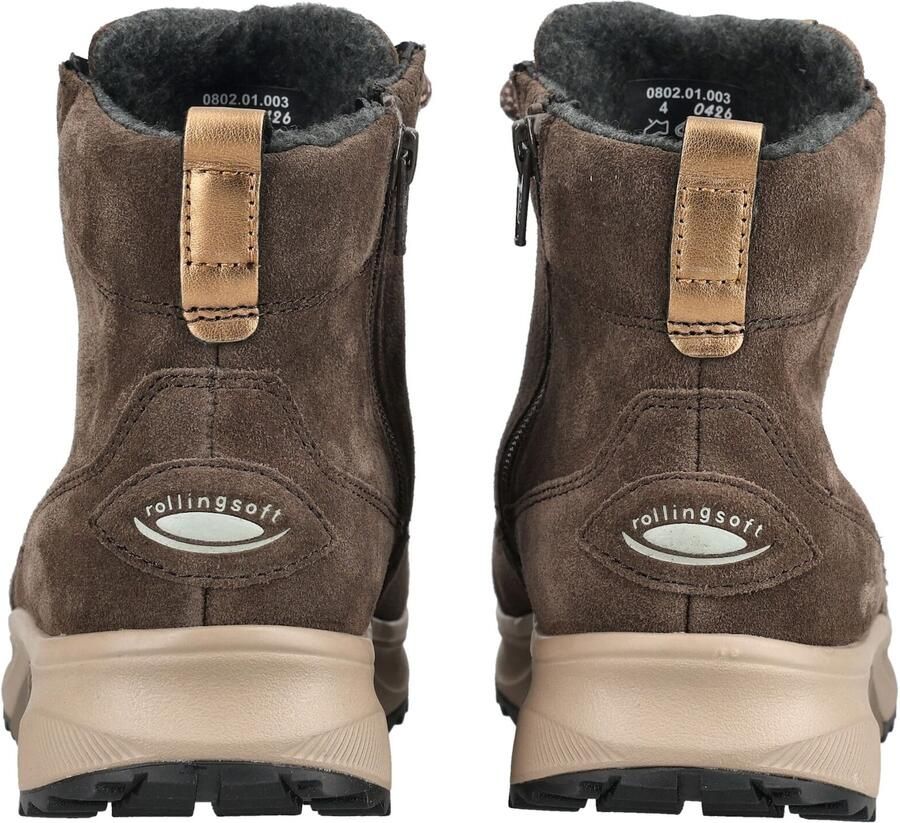 Gabor Rollingsoft Veterboot Met Rits Bruin Suede - Foto 7