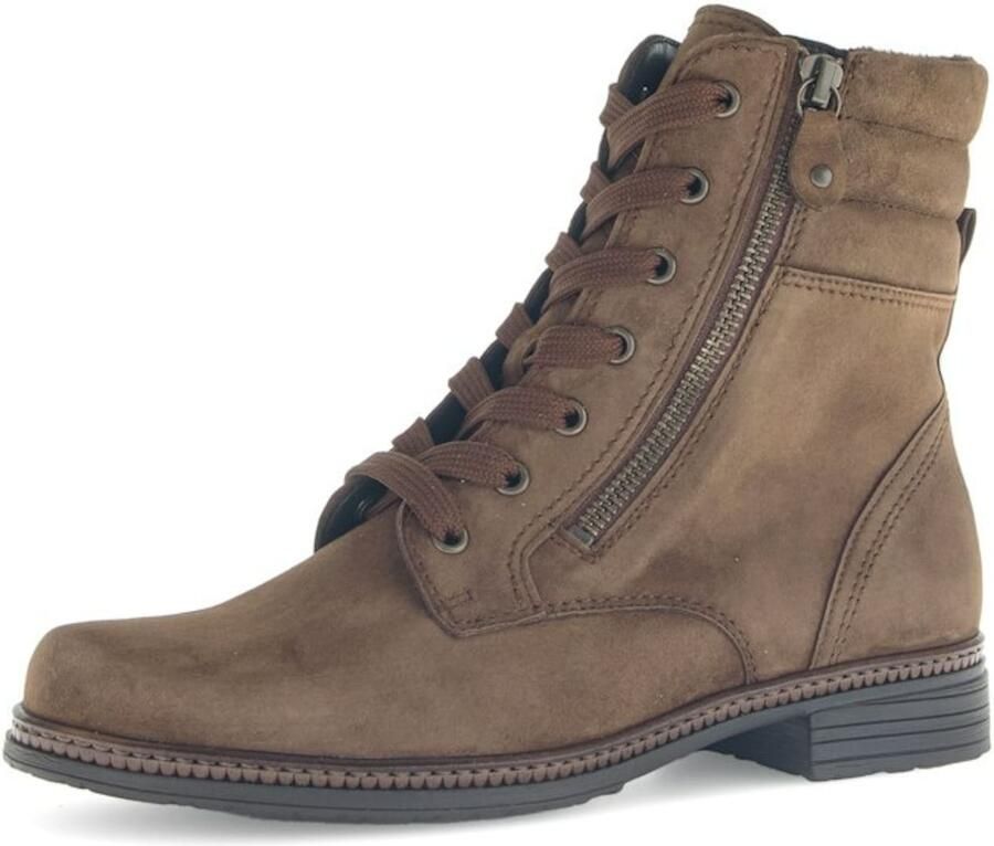 Gabor Veterlaarsjes blokhak veterschoenen met sierritssluiting aan de buitenkant - Foto 2