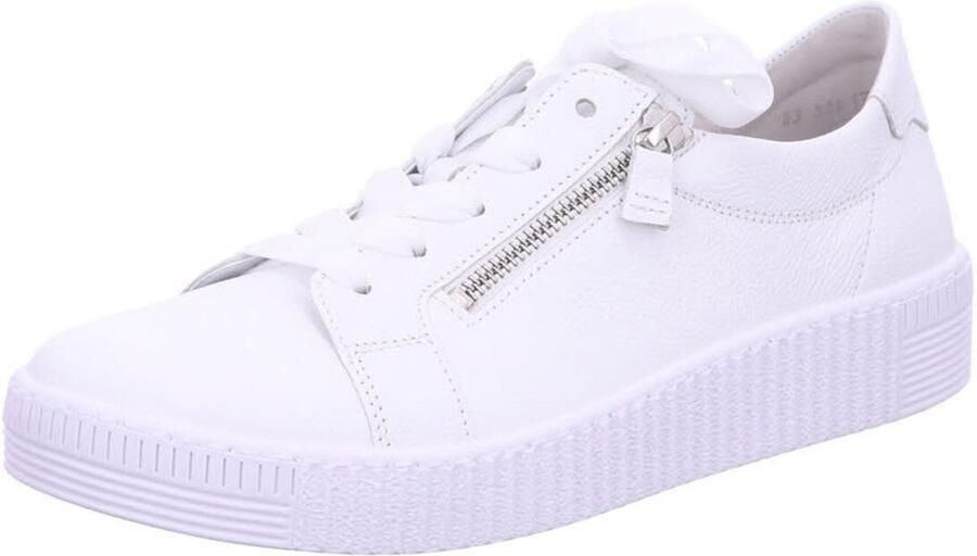 Gabor 83.334.21 Sneaker Wit Vetersluiting Rits Vlakke zool - Foto 2