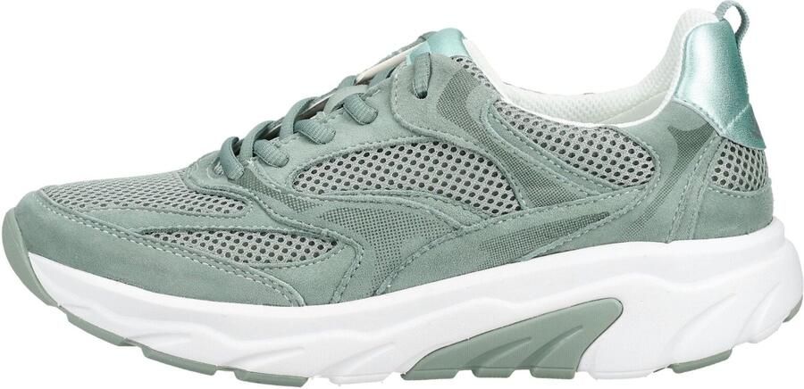 Gabor Sneakers Rollingsoft groen Textiel Dames
