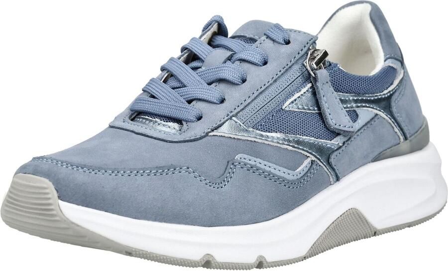 Gabor -art. 86.896 26-sneaker-rolling soft-lichtblauw-veter rits-dames - Foto 2