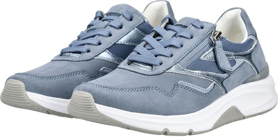 Gabor -art. 86.896 26-sneaker-rolling soft-lichtblauw-veter rits-dames - Foto 6