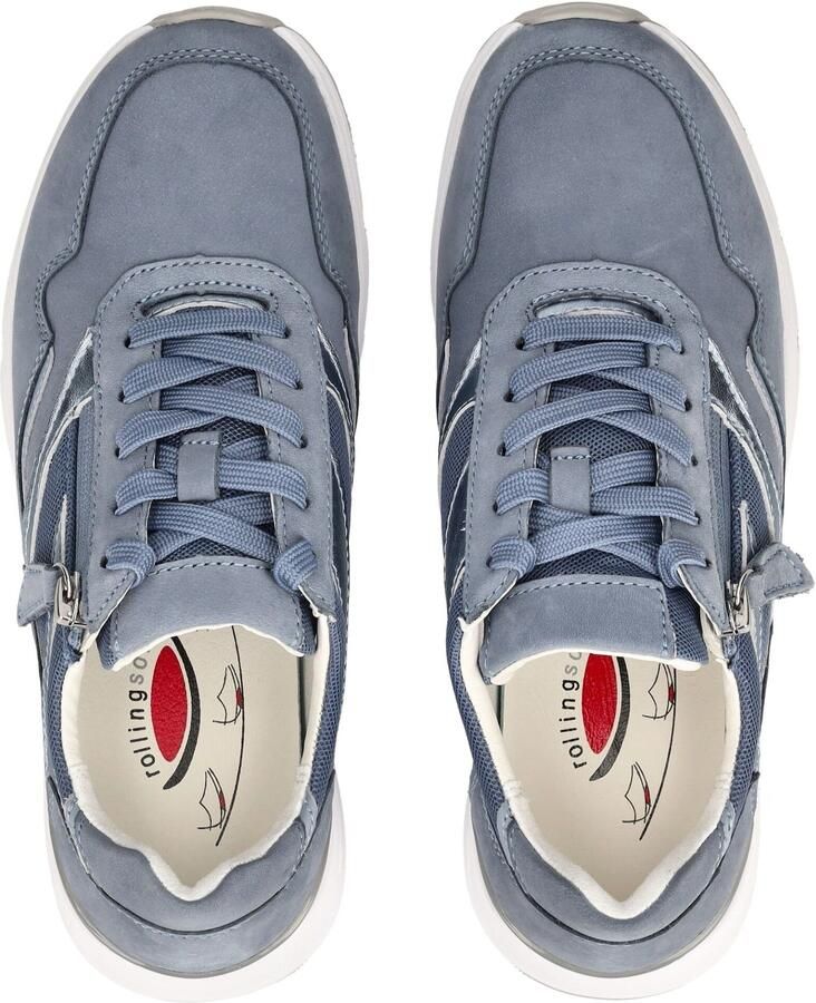 Gabor -art. 86.896 26-sneaker-rolling soft-lichtblauw-veter rits-dames - Foto 3