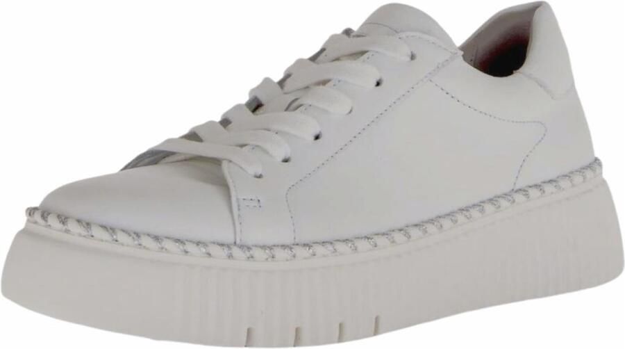 Gabor Plateausneakers vrijetijdsschoen lage schoen veterschoen met contrast-raamnaad - Foto 3