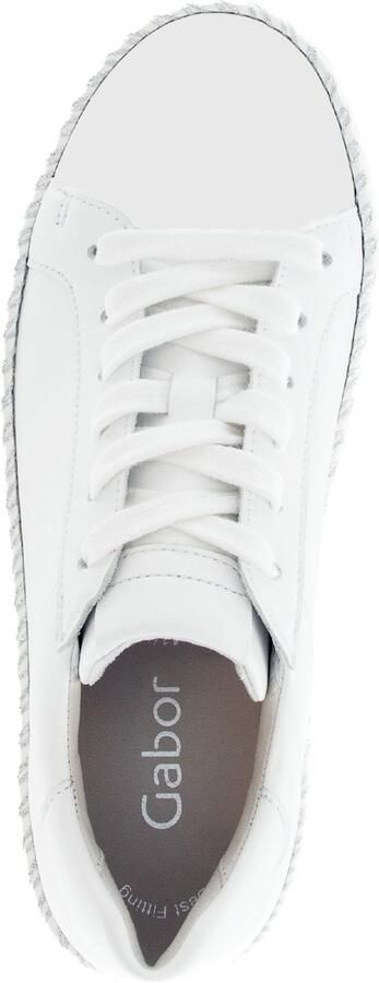 Gabor Plateausneakers vrijetijdsschoen lage schoen veterschoen met contrast-raamnaad - Foto 8