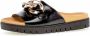 Gabor black casual open slippers Zwart Dames - Thumbnail 2