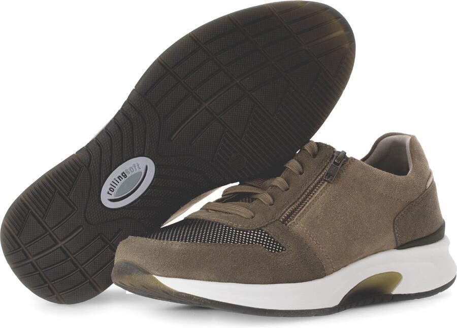 Gabor Rollingsoft Sneakers met sleehak vrijetijdsschoen lage schoen veterschoen met buitenrits g-breedte - Foto 4