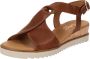 Gabor Cognac Leren Kruisband Sandalen Brown Dames - Thumbnail 4