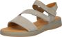 Gabor Beige Suède Sandalen met Velcro Sluiting Beige Dames - Thumbnail 4