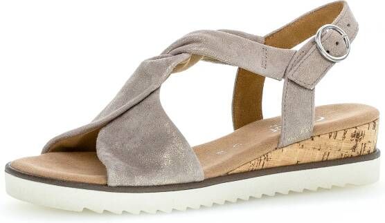 Gabor Sleehaksandaaltjes Genua zomerschoen sandaal sleehak met metallic-effect - Foto 7