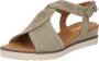 Gabor Beige Suède Kruisband Sandalen Beige Dames - Thumbnail 2