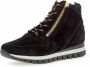 Gabor Sneakers Dames Lage sneakers Damesschoenen Suède 96.455 Zwart - Thumbnail 2