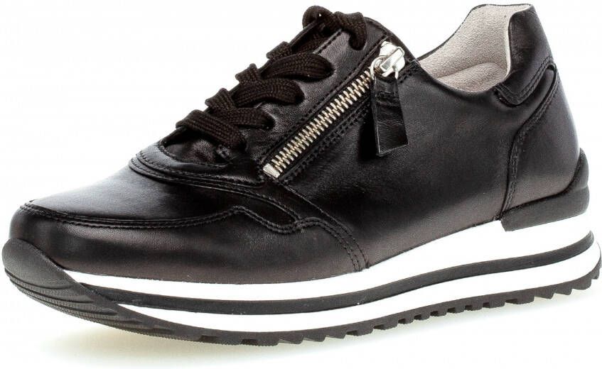 Gabor 528 Lage sneakers Leren Sneaker Dames Zwart - Foto 15