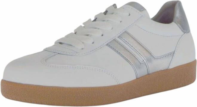 Gabor Plateausneakers vrijetijdsschoen lage schoen veterschoen contrastafwerking in metallic-look