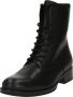Gabor Zwarte leren nubuck veterlaarsjes Black Dames - Thumbnail 2