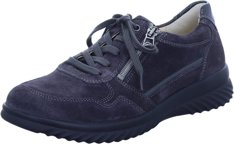 Ganter Sportieve veterschoen 'Sneaker Low Damen 204528-6100 Echtleder in grau' blauw