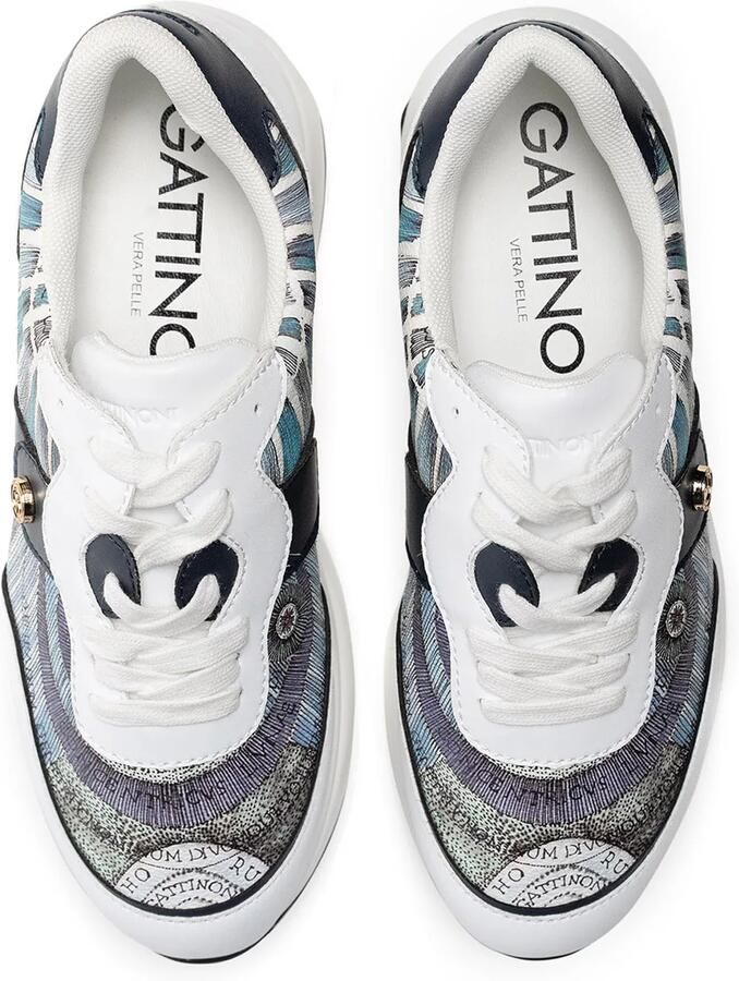 Gattinoni Sneakers laag blauw marine wit - Foto 3