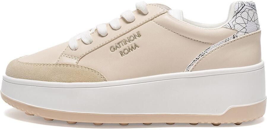 Gattinoni Sneakers laag nude zwart wit