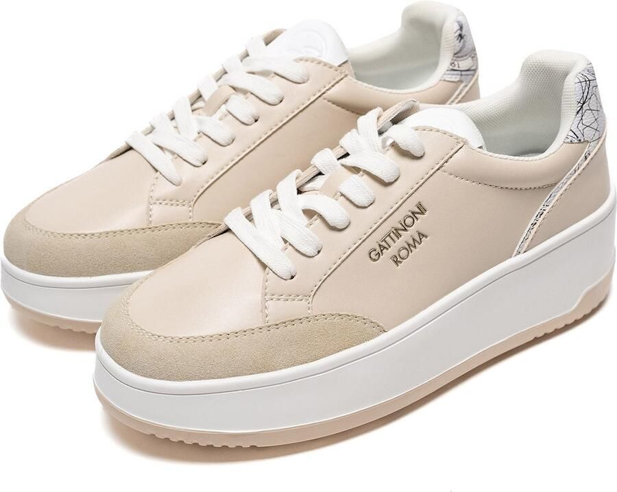Gattinoni Sneakers laag nude zwart wit - Foto 2