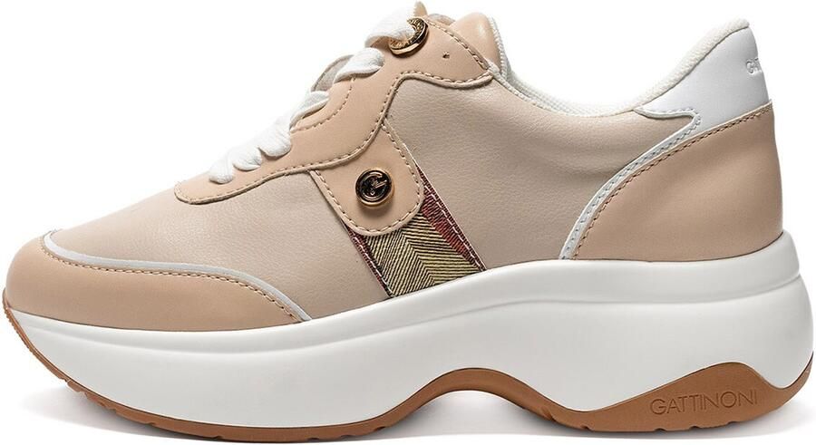 Gattinoni Sneakers laag sand groen