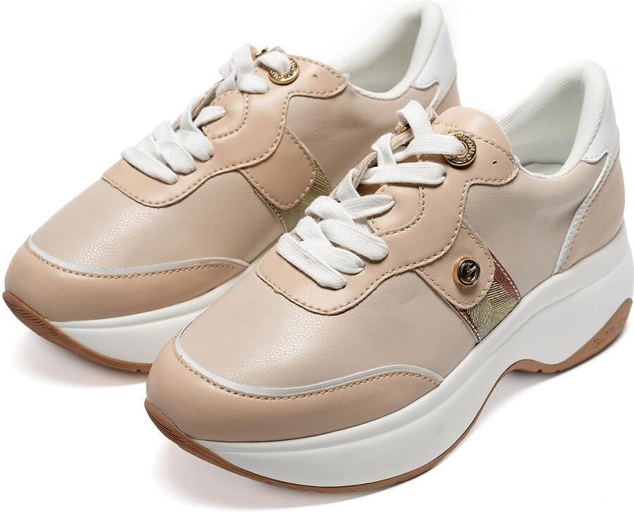 Gattinoni Sneakers laag sand groen - Foto 3