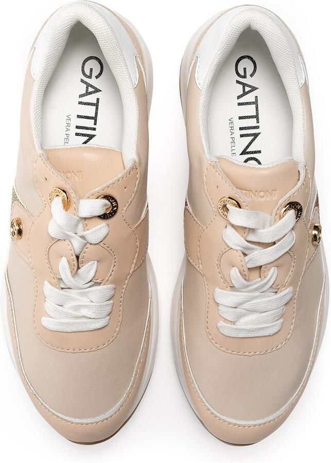 Gattinoni Sneakers laag sand groen - Foto 4