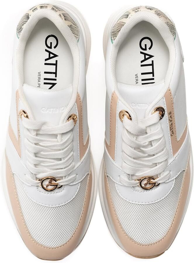 Gattinoni Sneakers laag sand groen offwhite - Foto 4