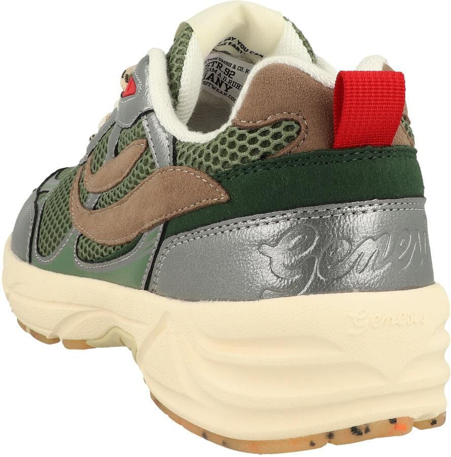 GENESIS Sneakers laag 'Eco'99 ' beige groen vuurrood zilver - Foto 2