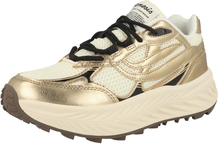 GENESIS Sneakers laag 'G-Eco'99 Bulky' goud zwart wolwit