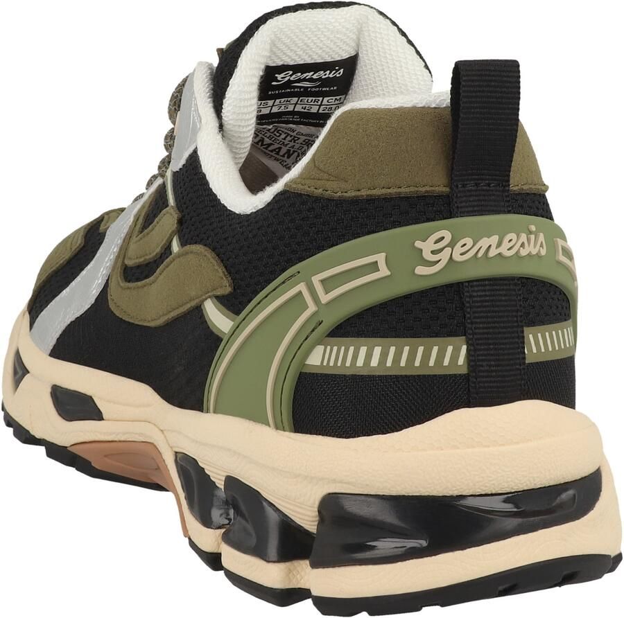 GENESIS Sneakers laag 'G-Ultra' olijfgroen zwart zilver - Foto 3