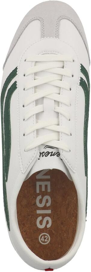 GENESIS Sneakers laag lichtgrijs donkergroen wit - Foto 5