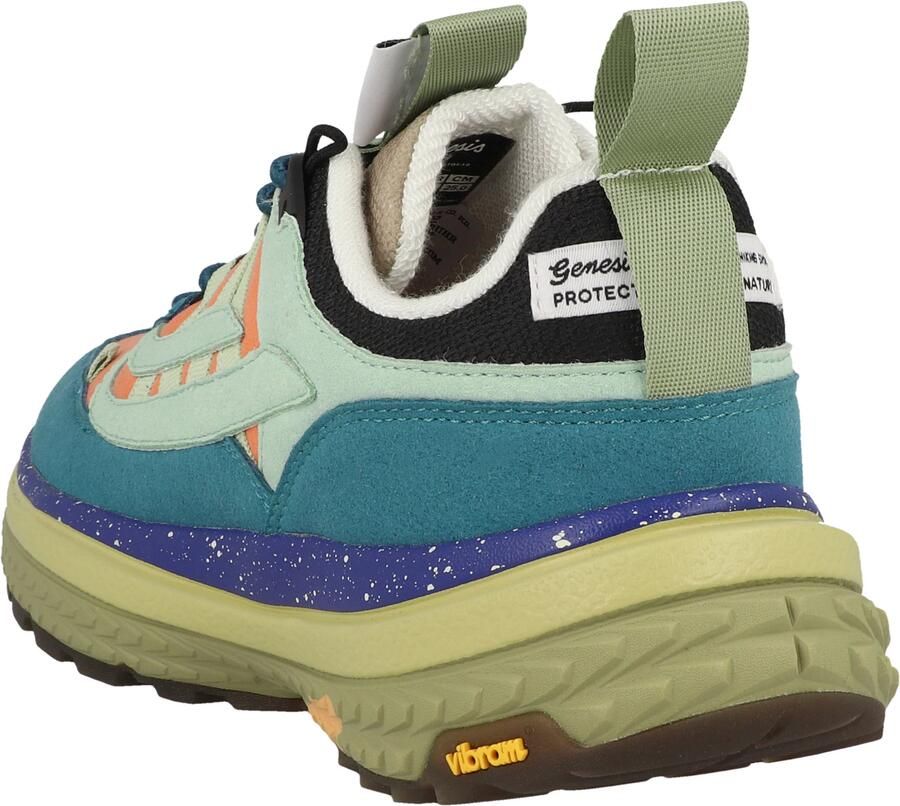 GENESIS Sneakers laag 'Machu' royal blue koningsblauw mintgroen oranje zwart - Foto 2