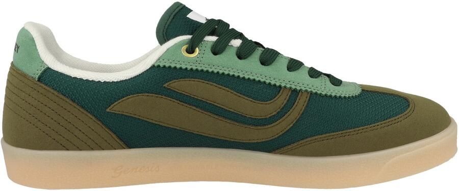 GENESIS Sneakers laag 'Volley ' donkergrijs kaki lichtgroen - Foto 5