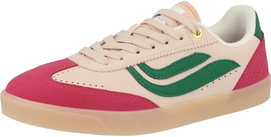 GENESIS Sneakers laag 'Volley Hairy ' groen pink rosé