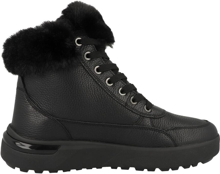 Geox Zwarte Casual Gesloten Platte Booties